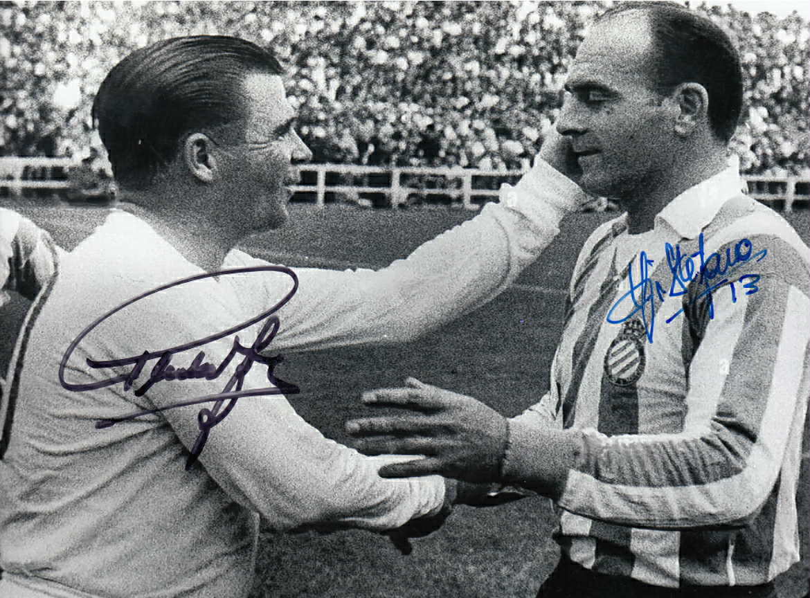 Dedikált Puskás fotó relikvia